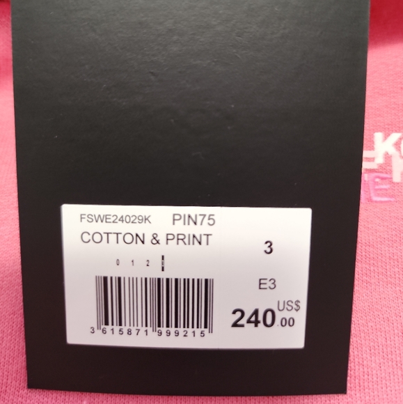 PINK AND ECRU FLEECE SWEATSHIRT WITH HOOD - Picture 8 of 16